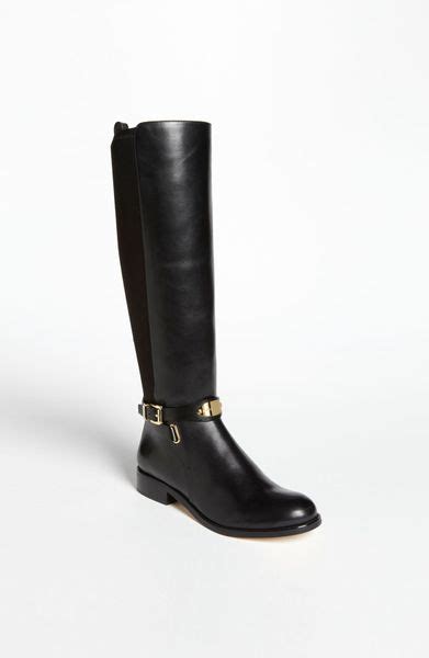 michael kors arley riding boots black|Michael Kors Arley Tall Black Leather Knee High Riding Boots.